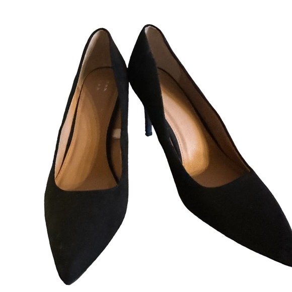 A New Day Black Pointed Toe Heels Size 9 - Picture 5 of 8